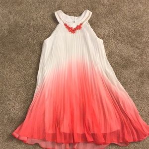 Pleated ombré a-line dress, size 14